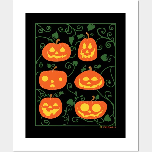 Funny Jack O' Lanterns Wall Art by ivancamilli